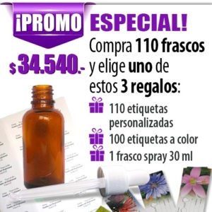 promocion frascos para terapia floral