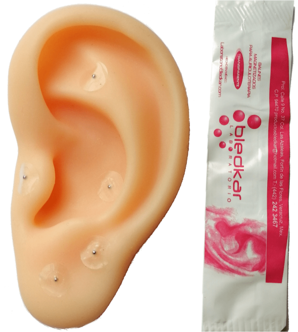 Pack 10 Imanes Color Transparente para Auriculoterapia - Imagen 2