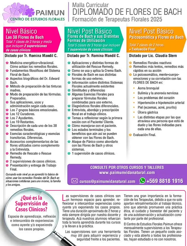 malla curricular formacion terapeutas florales