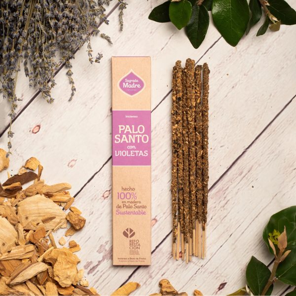 Sahumerio Palo Santo con Violetas - Imagen 2