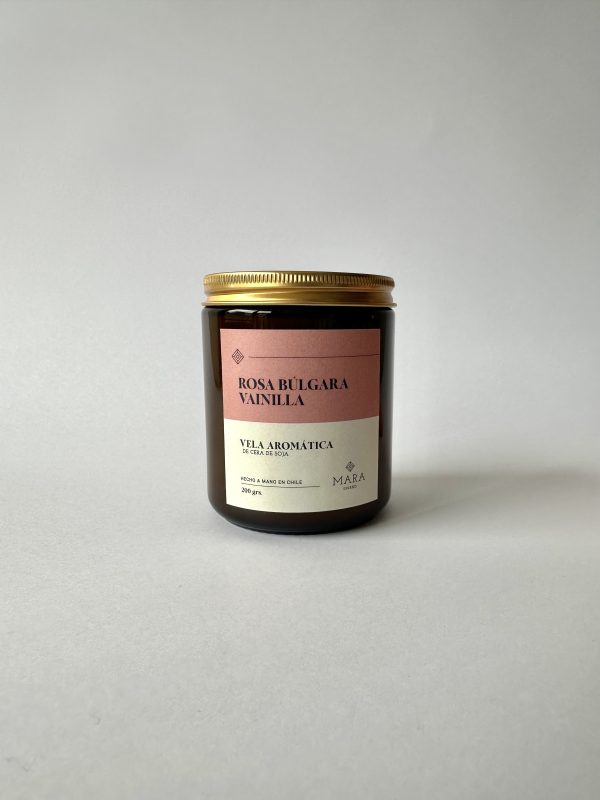 Vela Rosa Bulgara Vainilla 200 grs